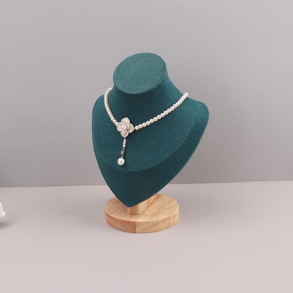 Velvet Portrait Necklace Display Pendant Organizer Jewelry Display Stand Jewelry Mannequin Bust Necklace Pendant Window Display