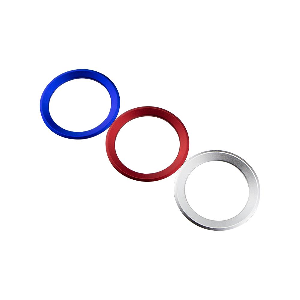 Autocollant de Volant de Voiture Cercle en Aluminium Logo Garnitures Couvercle pour BMW Série 1 2 3 5 X1 X3 X5 X6 E36 E39 E46 E30 E60 E90 E92 F30