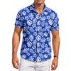 Męska codzienna koszula z krótkim rękawem z nadrukiem