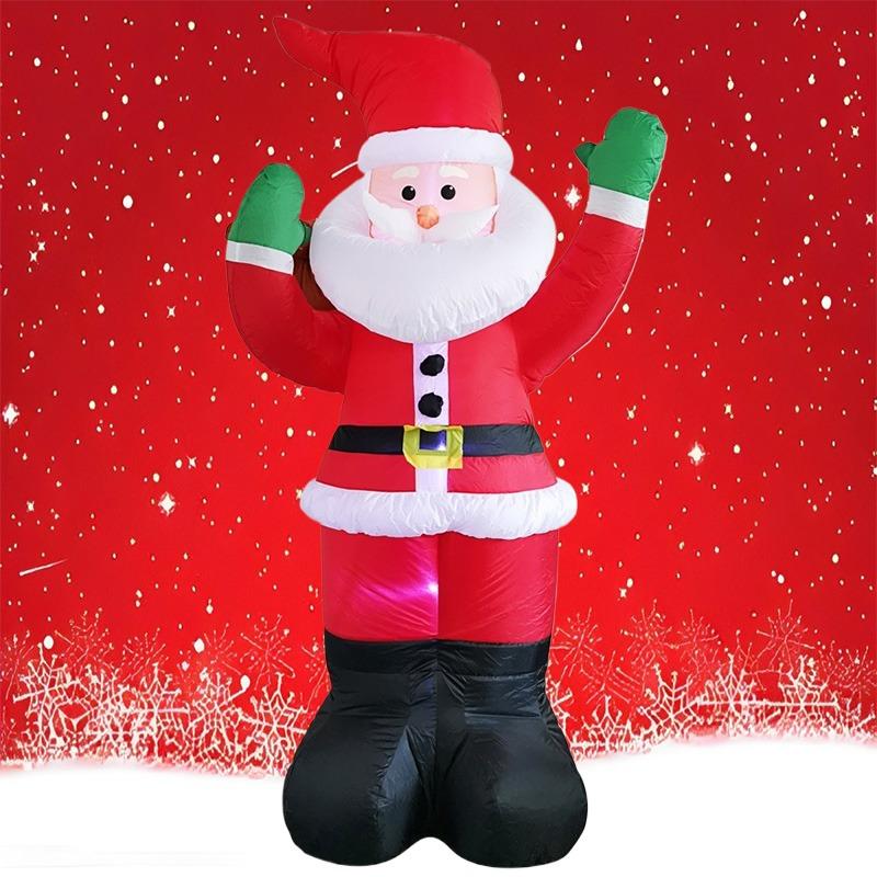 Inflatable Toy Bag Santa Christmas Inflatable Model Luminous Inflatable Model Christmas Atmosphere Decoration Model