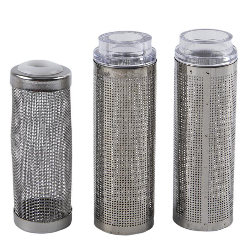 Stainless Steel Fish Tank Filter Fish Tank Fish Shrimp Mesh Net Filter Metal Pre-Filter Tube Filter Accessory Fish Tank Intake Strainer