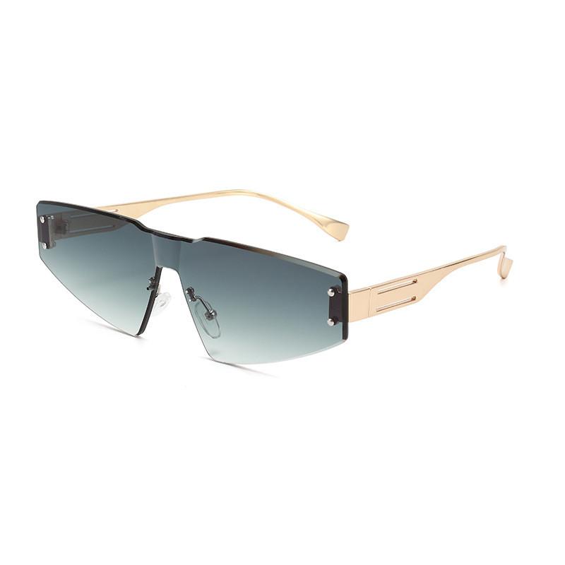 Unisex Geometric Style Pc Frame Sunglasses With Shield Uv Protection For Outdoor Sports And Driving