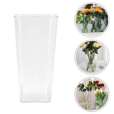 Modern Flower Bucket Acrylic Deep Water Flower Pot Household Floating Candle Holder  Living Room