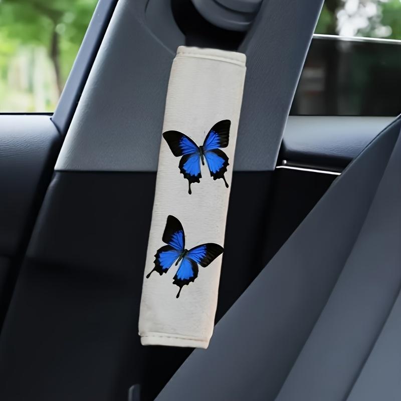 2-Piece Soft Butterfly Pattern Car Seat Belt Cover,  Car Seat Belt Shoulder Pad, Leak Proof Crossbody Bag Shoulder Pad