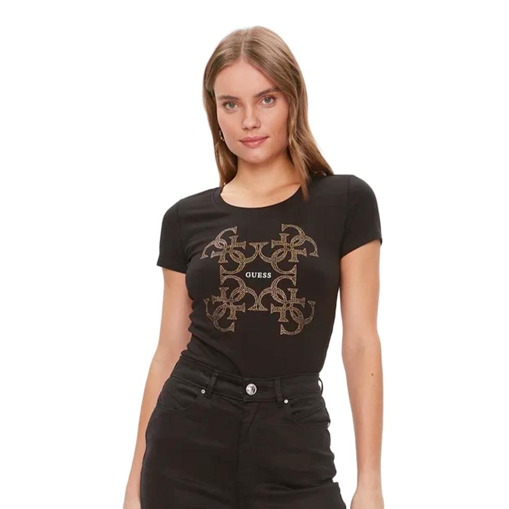 Guess Damen Schwarz T-Shirt - Bild 2