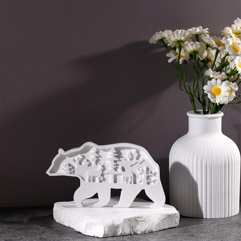 Practical Sturdy Silicone Mould Accessory for Polars Bear Candle Holders Portable for Handmade Gifts and Home Accent