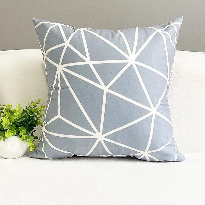 Office Living Room Home Pillowcase Colorful Striped Geometric Pattern Pillowcase Car Ornaments