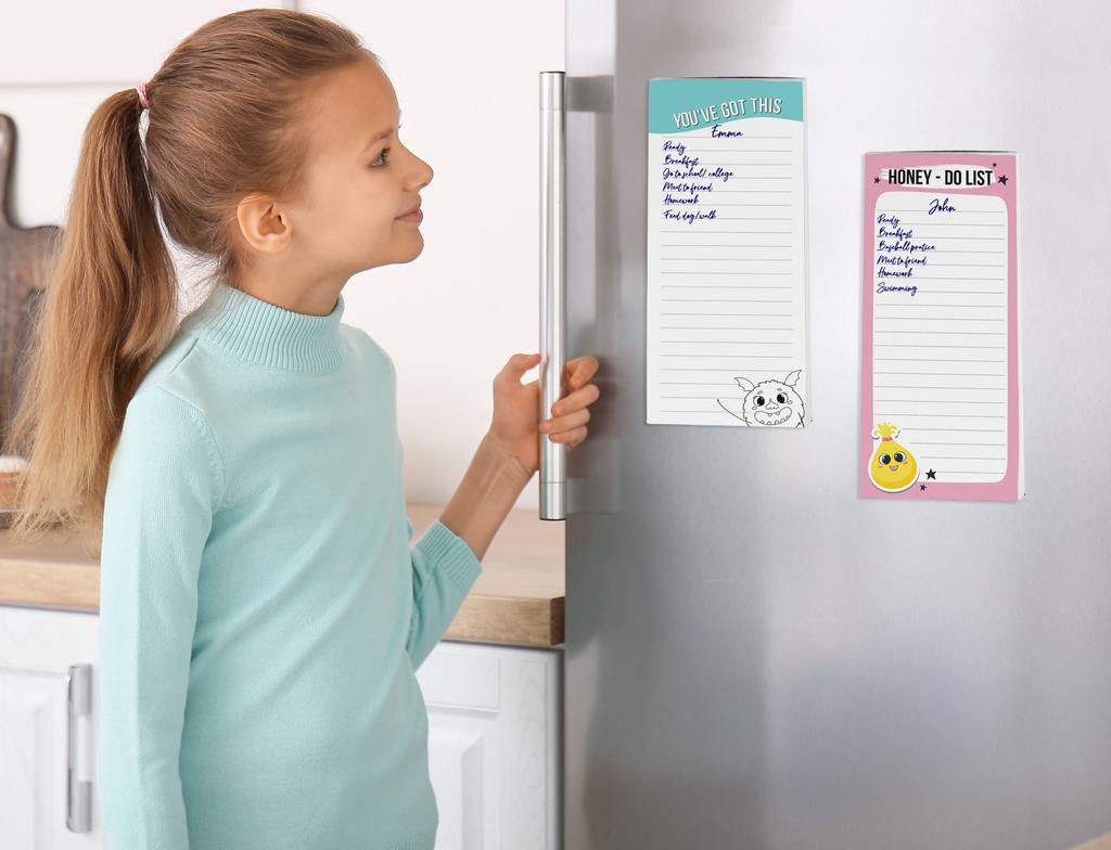 Inkdotpot Pack of 3 Magnetic Fridge To-Do List Notepads- Magnetic Memo Pads For Refrigerator-  (50 Sheets