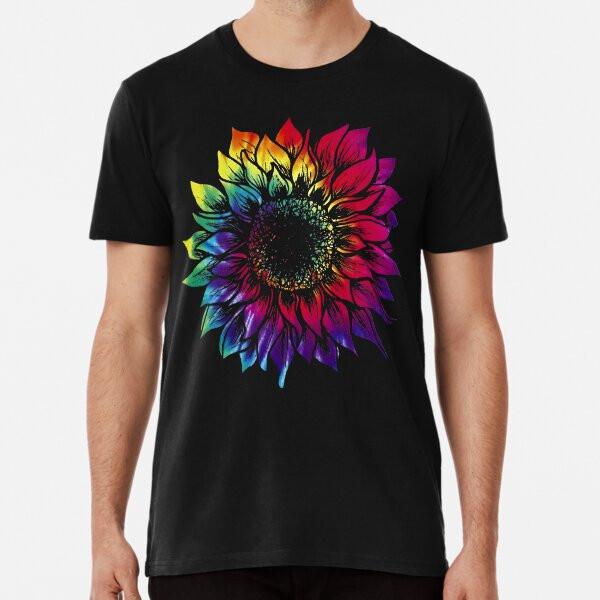 

Tie Dye Retro Sunflower Women Black Shirt Co S to 5XL Made in the AU/USA T-Shirt XL