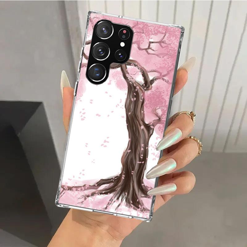 Cherry Blossom Tree Phone Case for Samsung Galaxy S26 S24 S23 Ultra S25 Edge S22 S21 Plus S20 FE + Soft Print Shell Funda Galaxy