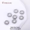 Delicate Lace Pattern Flat Spacer Beads For DIY Bracelet Necklace Making Wholesale 6.2x2mm 18K Gold Plated Brass Spacer Bead