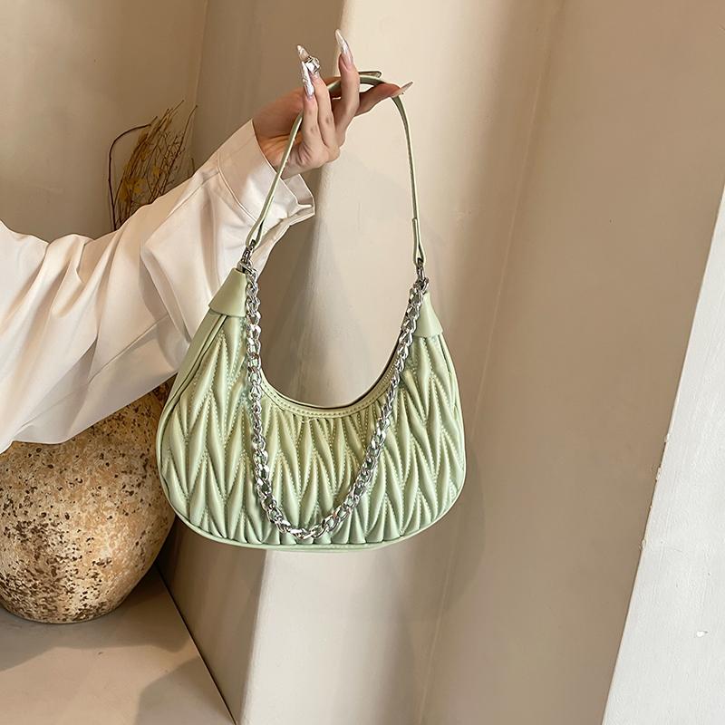 

Женская стеганая сумка на плечо из искусственной кожи, модная сумка-полумесяц, большая вместимость, минималистская сумка-портфель, женская сумка для поездок на работу