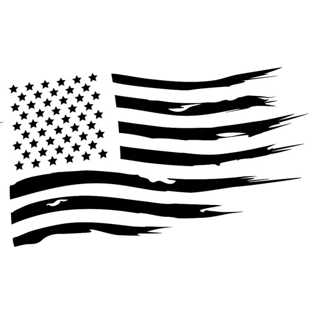 NEW Car Sticker American Flag Sticker Truck Rear Stop Flag Stripe Stripe Car Body Sticker on The Rear Car Sticker Accessories