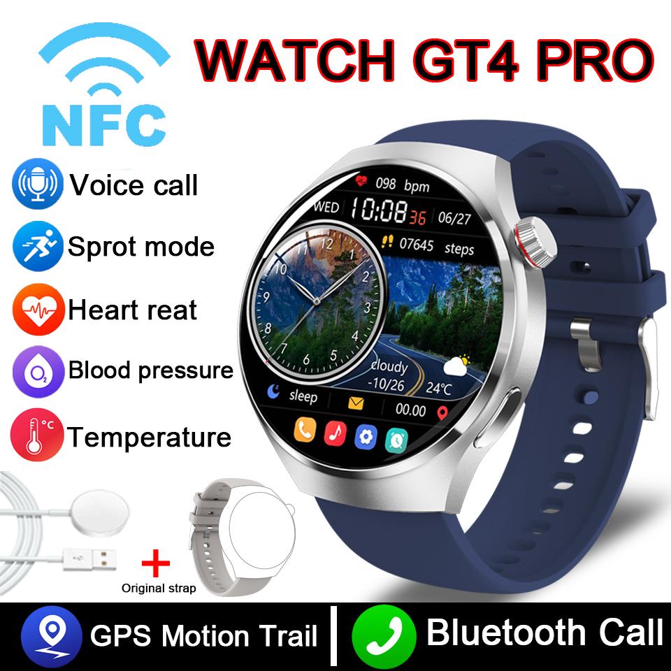 100% Original Packing For Men Smart Watch 4 AMOLED HD Screen Bluetooth Call Heart Rate Professional Waterproof SmartWatch 2025
