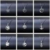 Geometric Hollow Cut Pendant Titanium Steel Necklace Charm DIY Jewelry Accessory