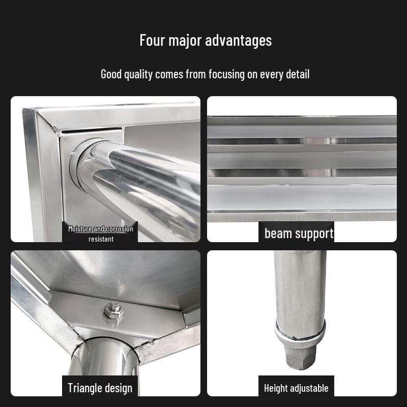 Stainless Steel Kitchen Workbench with Wheels