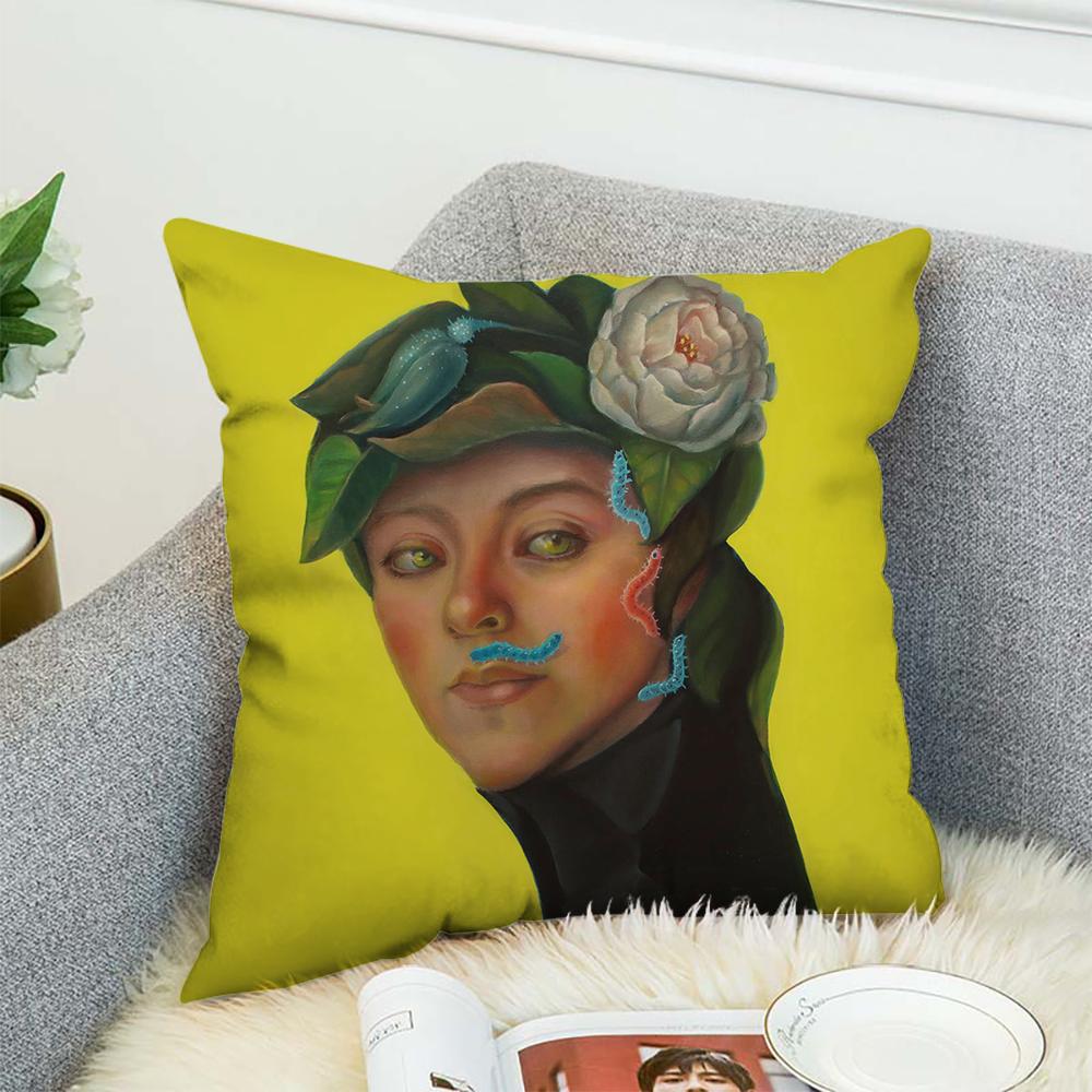 Natasha Lelenco Abstract Art Pillow Case For Car Sofa Decorative Home Double-sided Print Plush Square Throw Pillow Cushion Cover