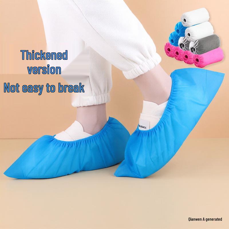 OEING Disposable Non-woven Thickened Household Indoor Shoe Covers (100-pack)