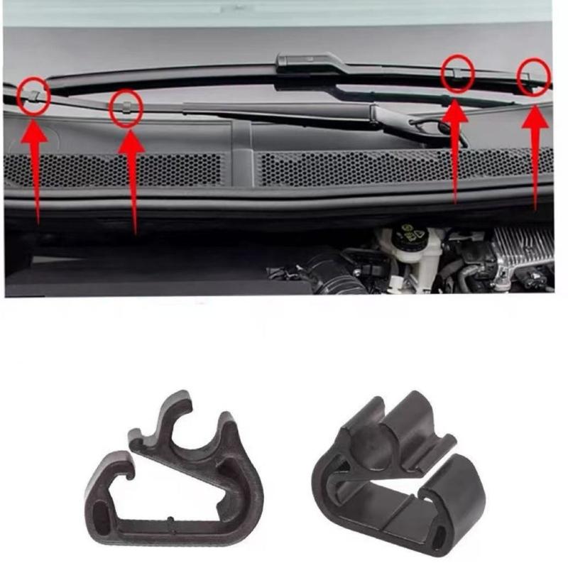Universal Windshield Wiper Hose Fastener Clips Clamps Fasteners Plastic Design Secure Hold Fit Most Cars Trucks 20 Pack