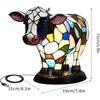 Cute Animal Cow Table Lamp Mini Cow Night Light with Chargeing Port Portable Bedside Table Lamp for Living Room Bedroom, Dormitory Office(Multicolor)