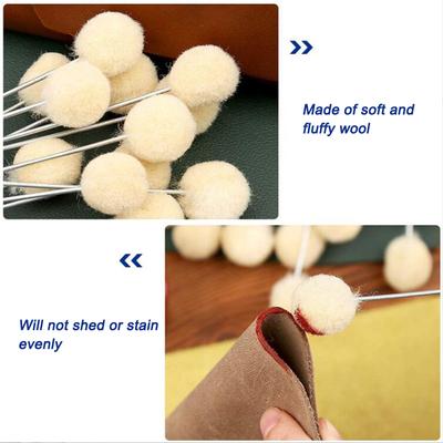 Dyeing Wool Balls, Wiping Oil, Manual DIY Wool Brushes, Leather Leather Care, Alcohol Dye Application Tools