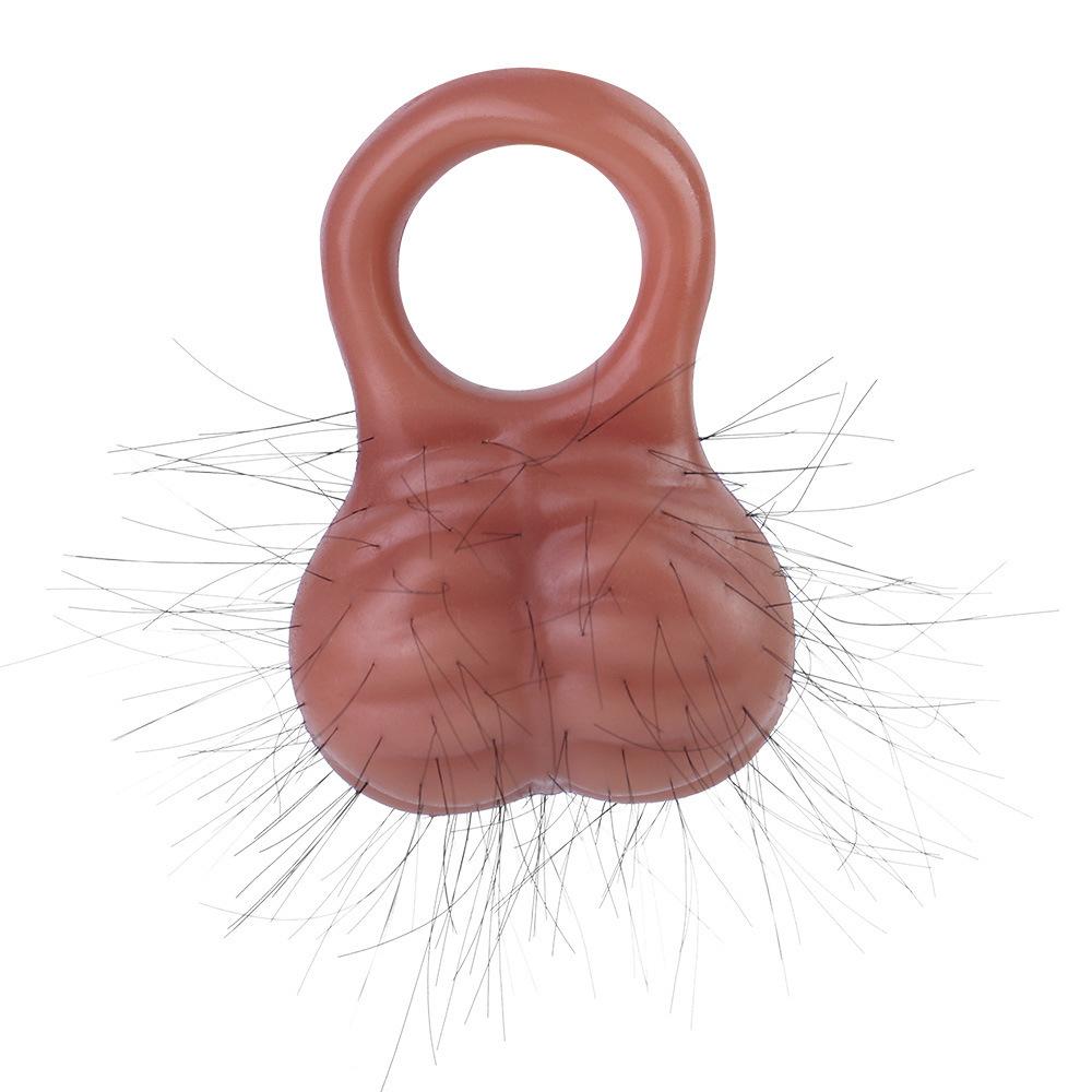 Male Penis Condom Soft Silicone Cock Ring Adult Sex Toys Gay Realistic Cock Ball Artificial Testicles