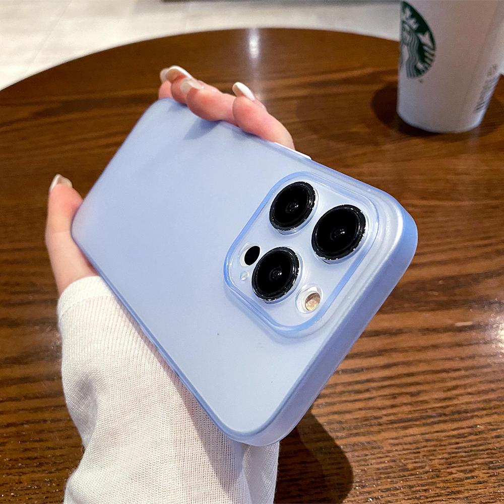 0.3mm Ultra Thin Matte Silicone Soft Case For iPhone 16e 16 15 14 13 12 11 Pro Max Plus Luxury Candy Color Transparent TPU Shell