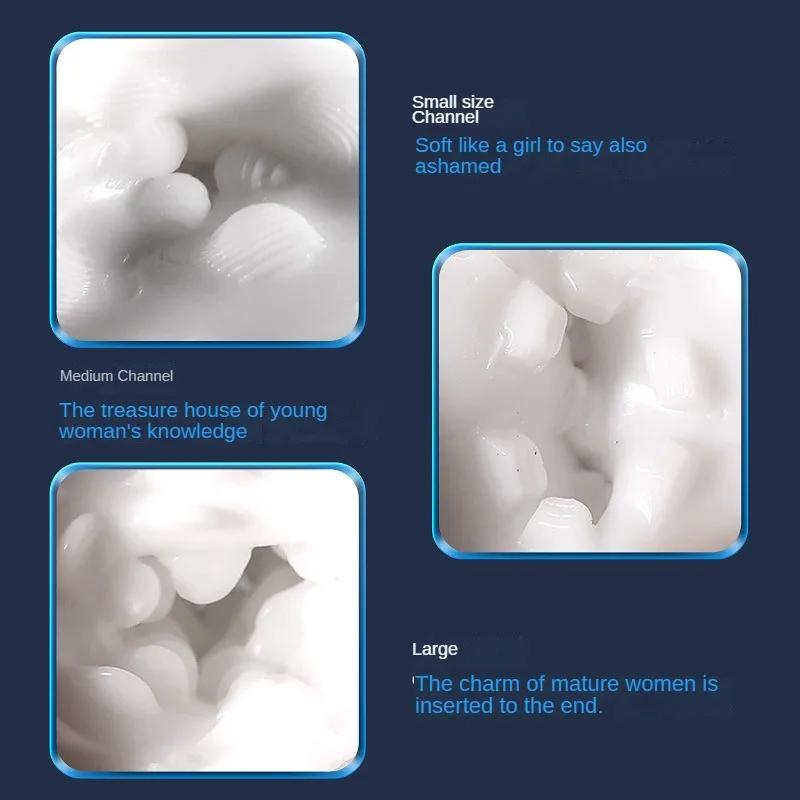3 Hole Design Male Masturbator Cup Soft Pussy Sex Toys Adult Endurance Exercise Sex Products Vacuum Pocket Cup for Men