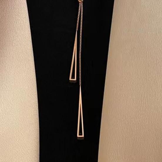 Damski naszyjnik Y-Drop Lariat Elegancki naszyjnik do swetra Trójkątny wisiorek Regulowany geometryczny naszyjnik Prezent dla żony dziewczyny Biżuteria do codziennego noszenia