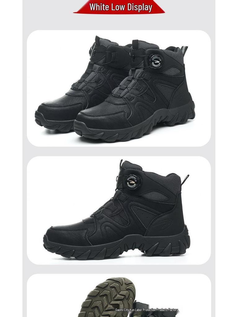 Men's Lightweight High-Top Ankle Support Hiking Boots with Comfortable Technology and Protective Features for Long Wear