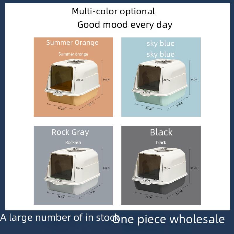 Große geschlossene Anti-Spritz-Deodorierende Katzentoilette