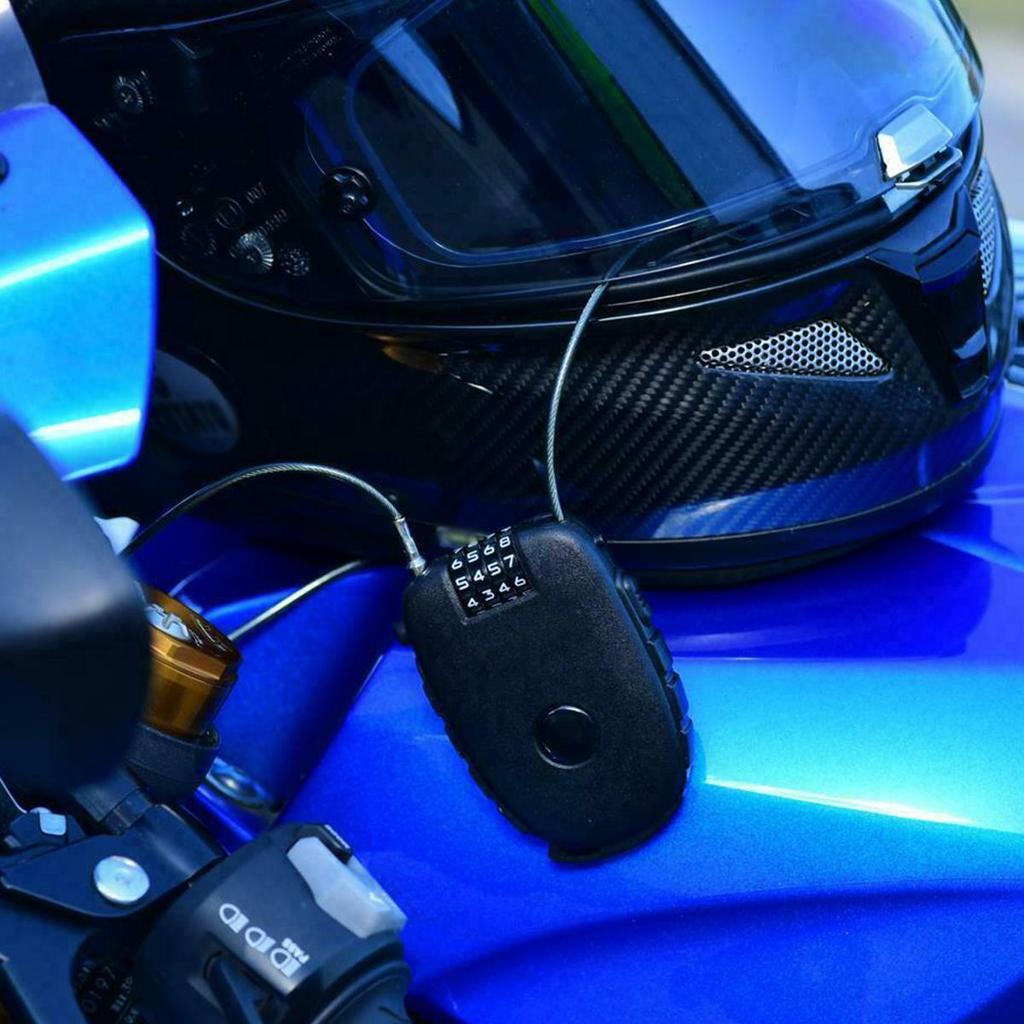 Cadeado de Código de Cabo de Aço para Motocicleta Mala Carro Trenó Cadeado de Cabo de Aço Telescópico Capacete de Ciclismo Roda de Código Cadeado de Senha Antifurto