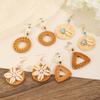 Bohemia Geometry Starfish Flowers Hand Rattan Weaving Summer Beach Retro Exaggerated Dangle Earrings for Women Jewellery Gifts