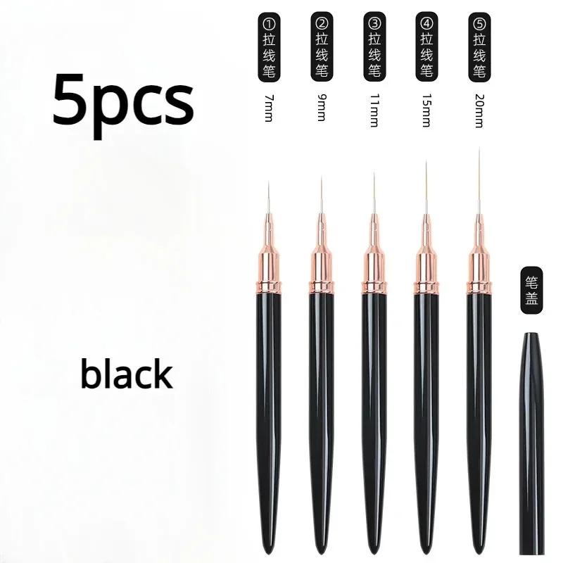 Nails Art Liner Brushes Elongated Lines Striping Drawing Painting  6/9/12/15/18/25mm Nail Design Pen Professional Manicure Tool