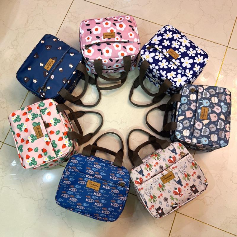 New waterproof, oil-proof and thermal insulation portable lunch box bag, commuter lunch bag, bento bag, mommy bag, student bowl bag.