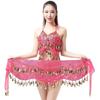 Sequins Women Belt Skirt with Gold Color Coin Belly Dance Belt Belly Dance Hip Scarf  Show Costumes
