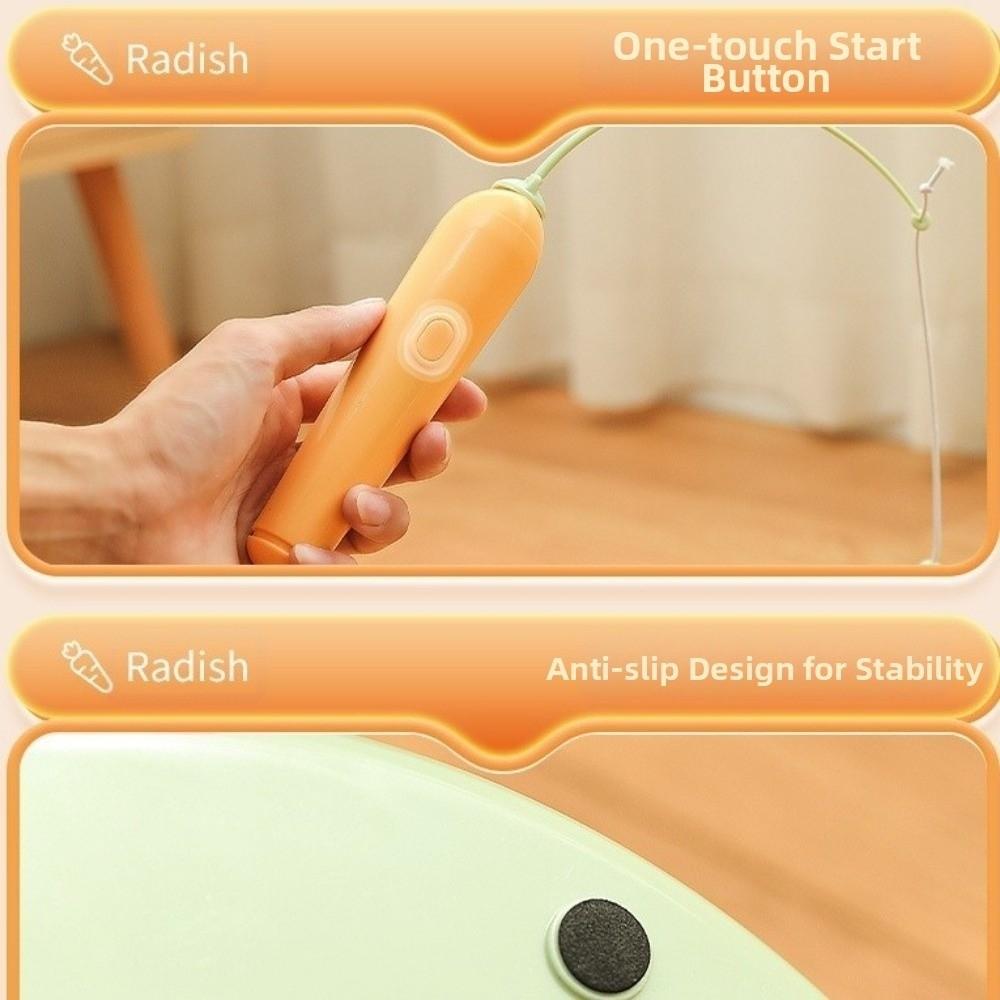 Multifunctional Electric Cat Toy Self Rotating Sturdy Design Cat Feather Teaser Reusable Self Rotating Teaser