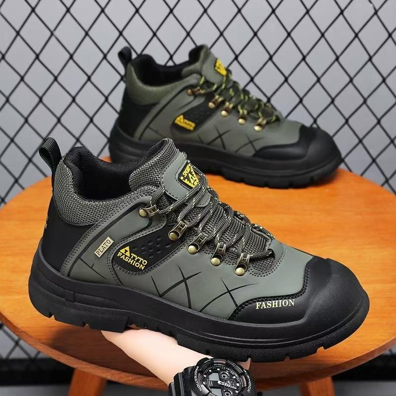 Dağcılık erkek ayakkabıları sonbahar ve kış açık hava sporları boş zaman sonbahar koşu kaymaz şantiye işi büyük beden iş güvenliği gelgit ayakkabısı