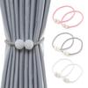 Solid Magnetic Window Curtains Pearl Tieback Holder Lounge Curtain Clip Rope Buckles For Bedroom Living Room Drape Home Decor