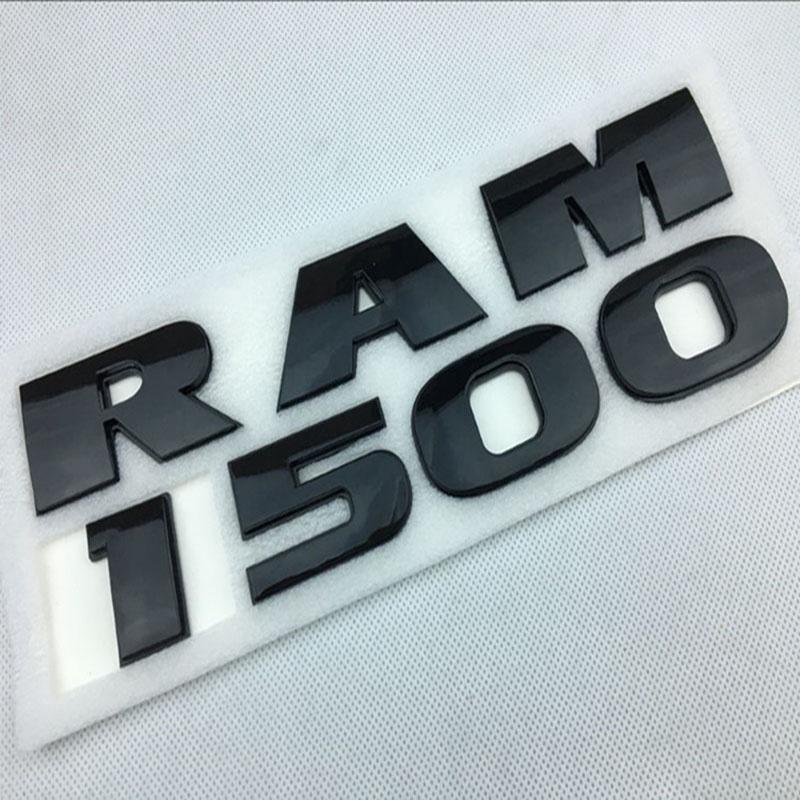 Schwarzer Dodge Ram 1500 Emblem-Badge-Satz für einen eleganten Fahrzeuglook**