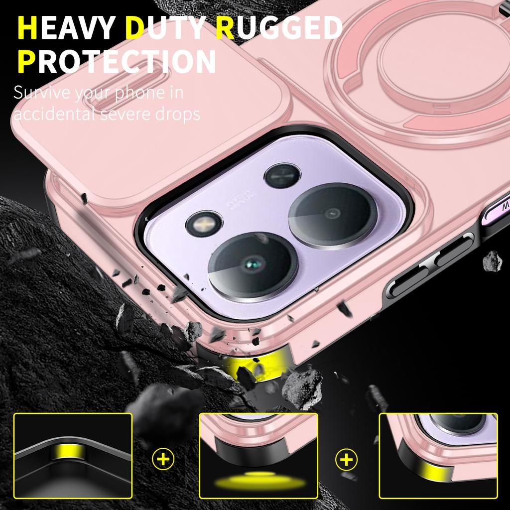 Voor Redmi 15C A5 171mm 173mm 360 Graden Roterende Magnetische Beugel Voor Redmi 15 5G 169mm Met Camera Bescherming Telefoonhoes