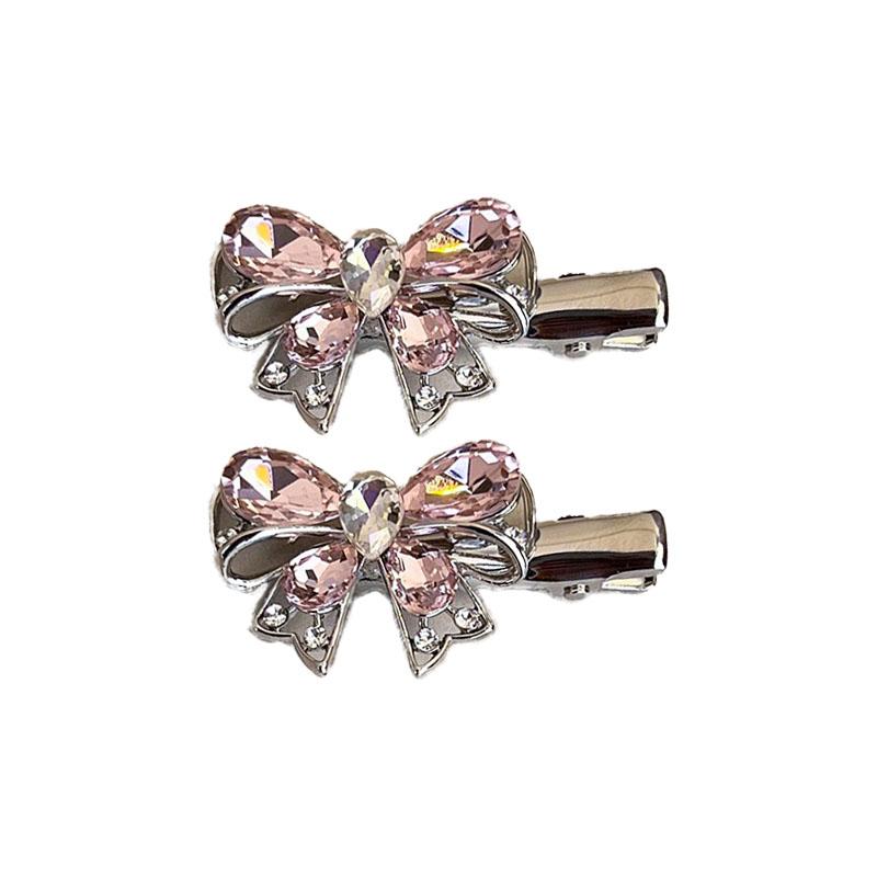 Pink Sweet Water Diamond Hair Clip Women's High End Temperament Duck Billed Clip Hair Accessories