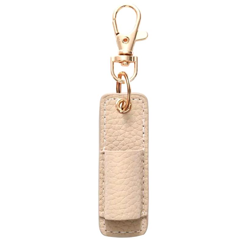Creative Pen Holders Portable Pu Leather Pen Pouch With Keychain Pen Case Pocket Clip Home And Office Storage Supplies