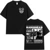 Radiohead Rock 2025 New Album T Shirts Men Women Hip Hop Gothic Short Sleeve T Shirt Fashion High Quality Cotton Tees Streetwear