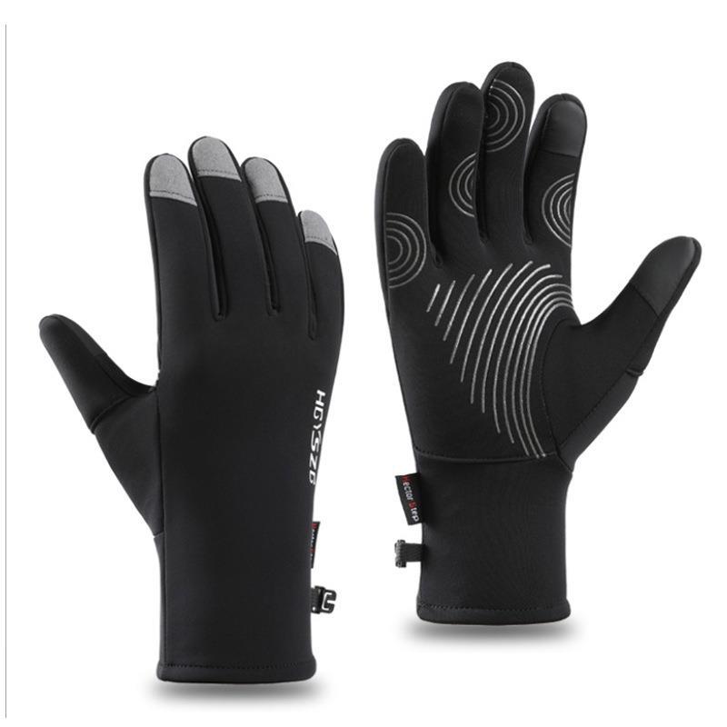 

Бархатные Теплые Перчатки для Осенних и Зимних Видов Спорта на Открытом Воздухе, Велоспорта, Водонепроницаемые, Ветрозащитные, С Сенсорным Экраном, Длинные Запястья, Мужские Перчатки XL