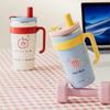 Double Drink Vacuum Cup Large Capacity Cold Water Mug Portable Suction Tube Cup  Drinkware
