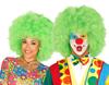 Clown Wig Green Afro Curls Disco 80s