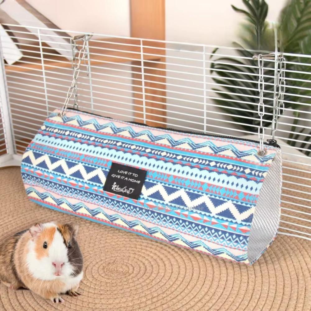 

Comfortable Hamster Hanging Cage Breathable Squirrel Tunnel Tube Toy For Small Animals синий