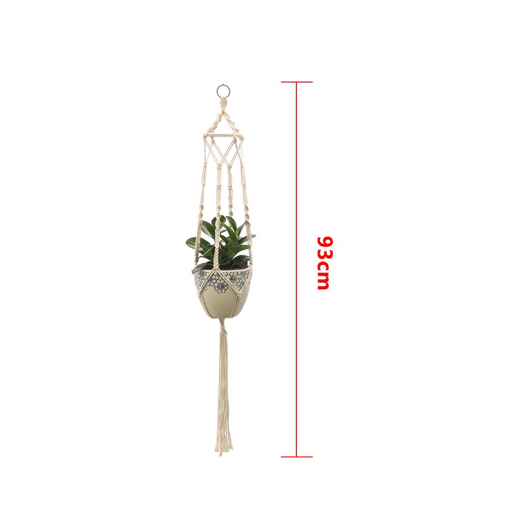 Hanging Plant Handmade Macrame Plant Hanger Flower Pot Planter Hanger Wall Decor Courtyard Garden Hanging Planter Hanging Basket