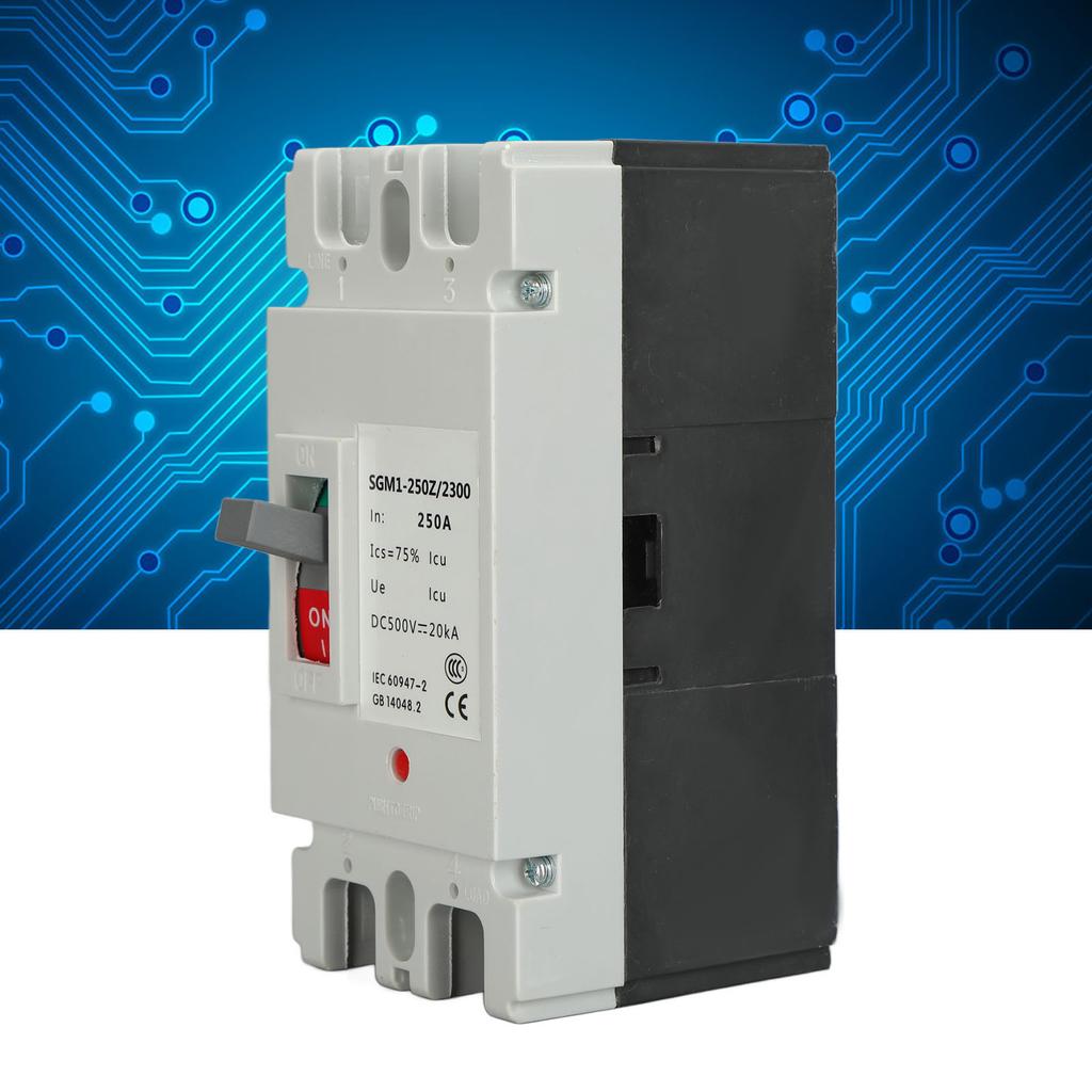 Circuit Breaker 2P MCCB Solar Battery Protection Switch Isolator Protector 250A 500V